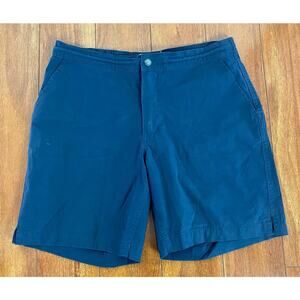 Men Taylor Stitch 7" organic cotton nylon navy chino shorts, 32